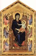 Duccio di Buoninsegna Madonna and Child Enthroned with Six Angels oil painting reproduction
